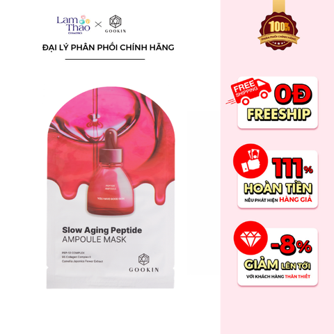  Mặt Nạ Săn Da & Tăng Độ Đàn Hồi Cho Da Lão Hoá Gookin SLow Aging Peptide Ampoule Mask 