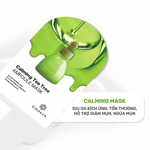  Mặt Nạ Tràm Trà Làm Dịu Cho Da Nhạy Cảm Gookin Calming Tea Tree Ampoule Mask 