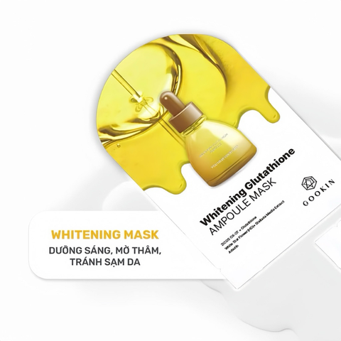  Mặt Nạ Dưỡng Sáng & Đều Màu Cho Da Thâm Sạm Gookin Whitening Glutathione Ampoule Mask 