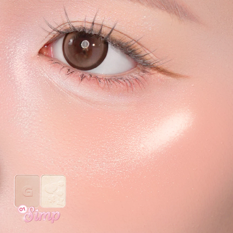  Bảng Phấn Má Hồng Bắt Sáng 2 Ô Đa Năng GSLAY Glitz Aura Blushlighter Duo 