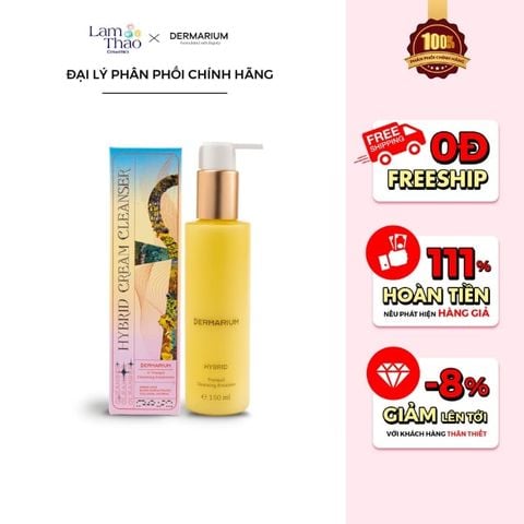  Kem Rửa Mặt, Kem Tẩy Trang Cho Da Nhạy Cảm Dermarium Hybrid Cleanser 