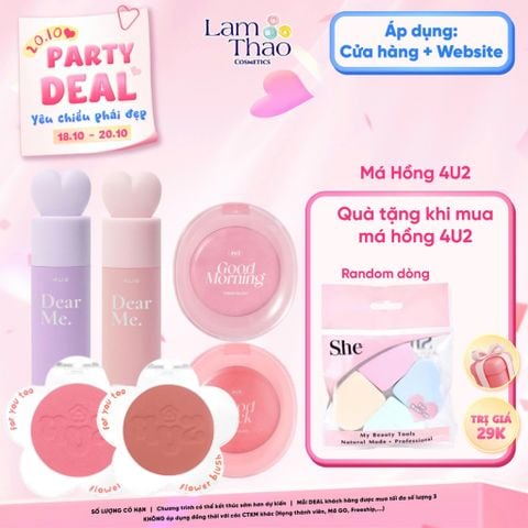  [DEAL SỐC 18/10 - 20/10 TẶNG 1 BÔNG MÚT SHE] Má Hồng Dạng Lỏng 4U2 Dear Me Liquid Blush 