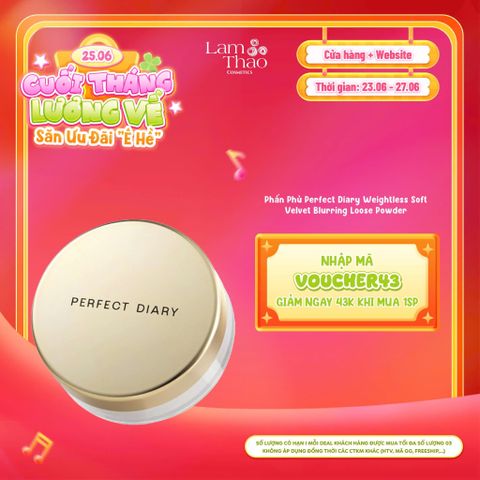  [DEAL SỐC 23.06 - 27.06] Phấn Phủ Perfect Diary Weightless Soft Velvet Blurring Loose Powder 