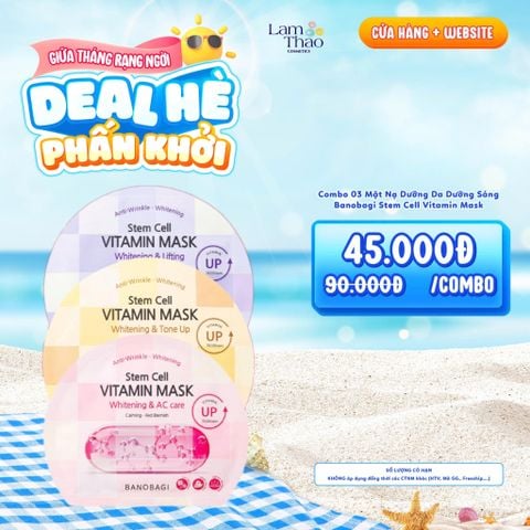  Mặt Nạ Dưỡng Da Dưỡng Sáng Banobagi Stem Cell Vitamin Mask 