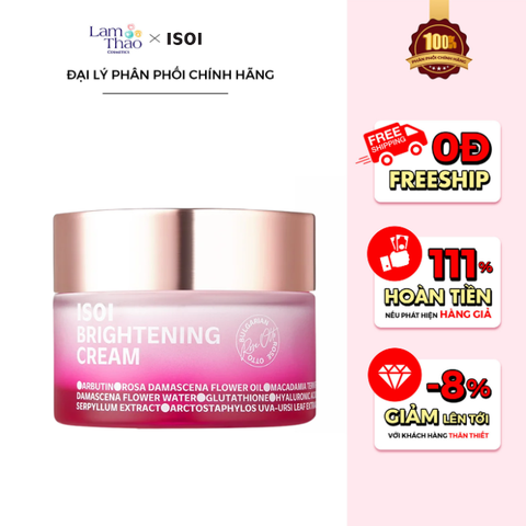  Kem Dưỡng Hỗ Trợ Làm Sáng & Đều Màu Da ISOI Brightening Cream 