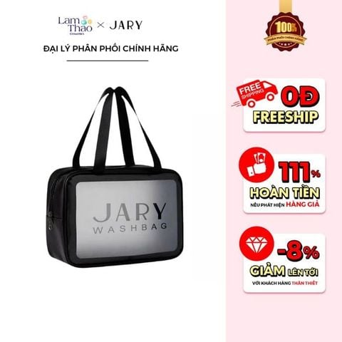  Túi Đựng Mỹ Phẩm Trong Suốt Màu Đen Jary 