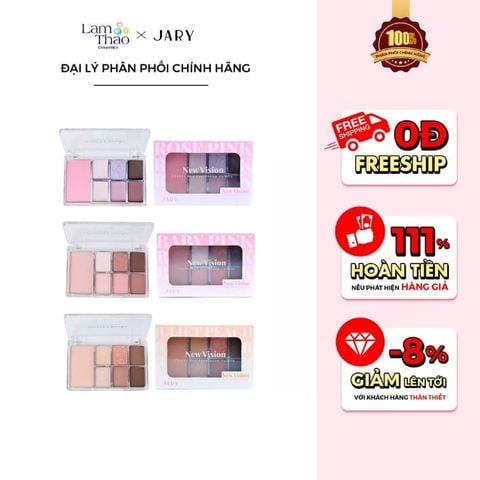  Bảng Phấn Má Và Mắt 7 Ô Jary New Vision Cheeks Eyeshadow Palette 