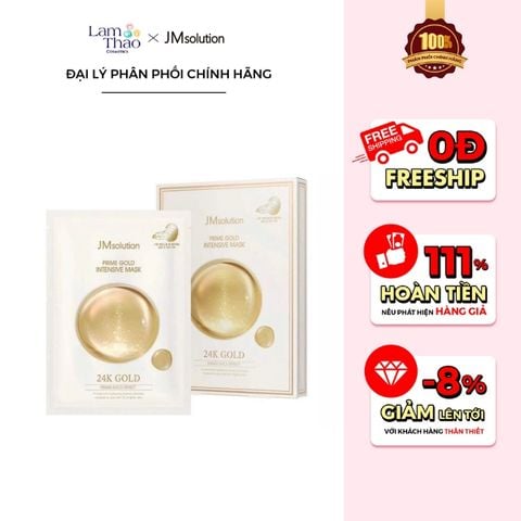  [DEAL SỐC 06.08 - 09.08 KHI MUA COMBO 5 MASK] Mặt Nạ Tinh Chất Vàng JM Solution Prime Gold Intensive Mask 