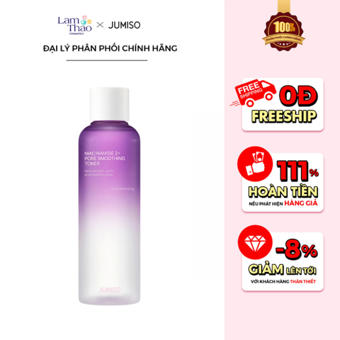  Nước Hoa Hồng Dưỡng Sáng Da Jumiso Niacinamide 2+ Pore Smoothing Toner 