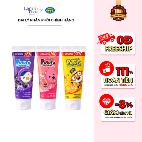  Kem Đánh Răng Cho Bé Pororo Toothpastea 