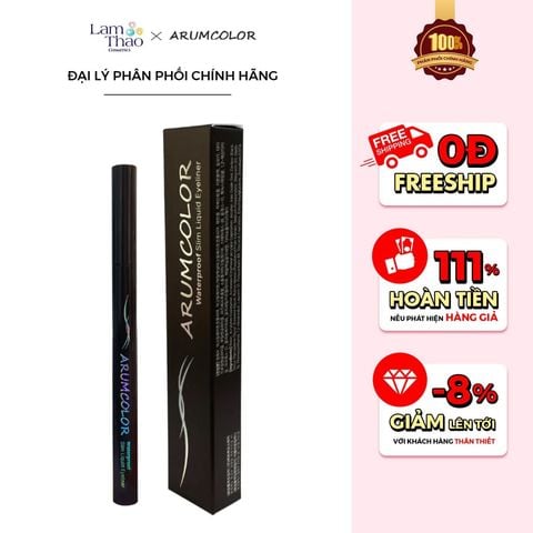  Kẻ Mắt Arumcolor Waterproof Slim Liquid Eyeliner 