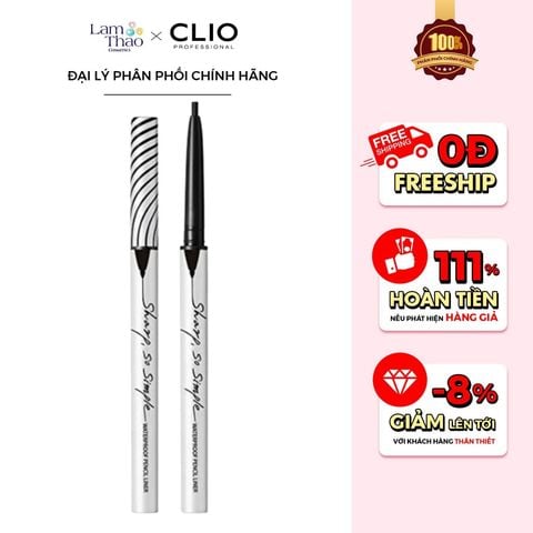  Chì Kẻ Mắt Clio Sharp So Simple Waterproof Pencil Liner 