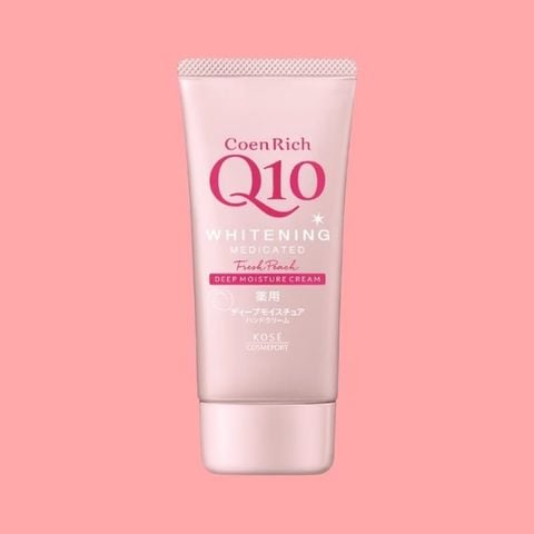  Kem Dưỡng Ẩm Da Tay Kose Coen Rich Q10 Whitening Deep Moisture Cream Fresh Peach 