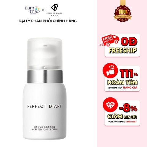  [DEAL SỐC 4.11 - 24.11 TẶNG 02 MẶT NẠ LITTLE DREAM GARDEN] Kem Dưỡng Ẩm Nâng Tone Mỏng Nhẹ Perfect Diary Hydra Feel Tone-Up Cream 