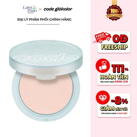  Phấn Phủ Trang Điểm Code Glokolor Fix-on Primer In Pact 