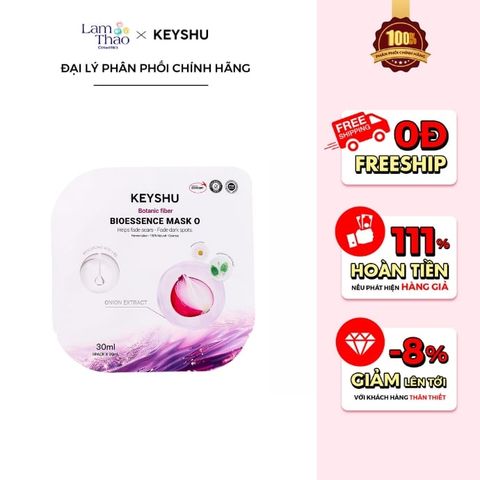  [MUA 10 MASK KEYSHU TẶNG 02 MASK KEYSHU] [MUA 20 MASK KEYSHU TẶNG 04 MASK KEYSHU + KEM DƯỠNG 10ML] Mặt Nạ Keyshu Bioessence Mask O GLB 