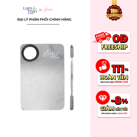  Bộ Dụng Cụ Khay Thìa Trộn Tán Kem Nền Glorie Foundation Mixing Tray & Spatula Set 
