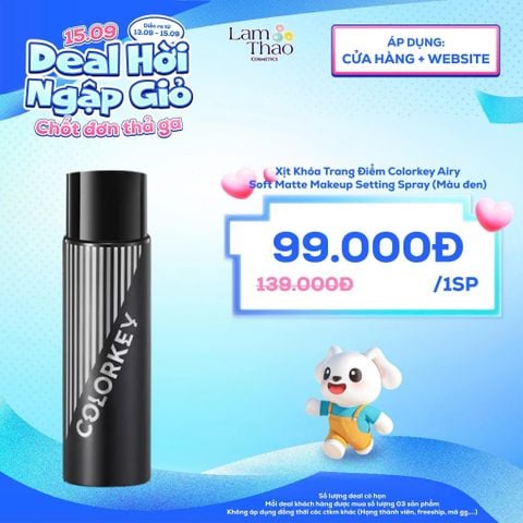  [DEAL SỐC 13.09 - 15.09 SIZE 100ML] [DEAL CỬA HÀNG SIZE 100ML GIÁ SỐC] Xịt Khóa Lớp Trang Điểm Colorkey Airy Soft Matte Makeup Setting Spray 