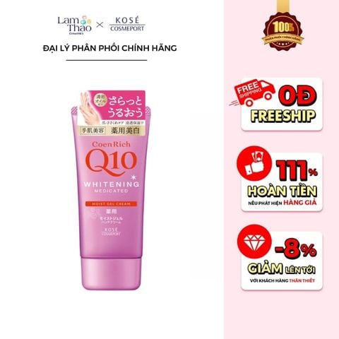  Gel Dưỡng Da Tay Kose Coen Rich Q10 Whitening Moist Gel Cream 