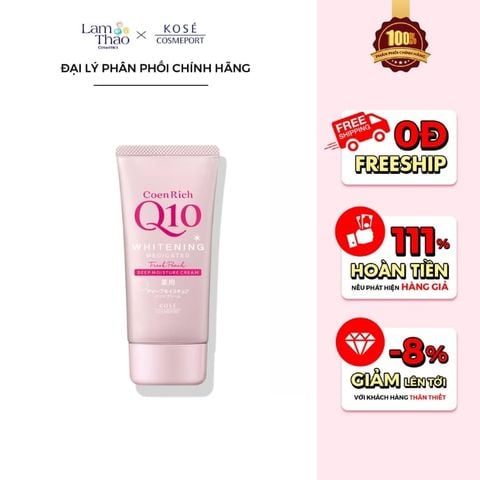  Kem Dưỡng Ẩm Da Tay Kose Coen Rich Q10 Whitening Deep Moisture Cream Fresh Peach 