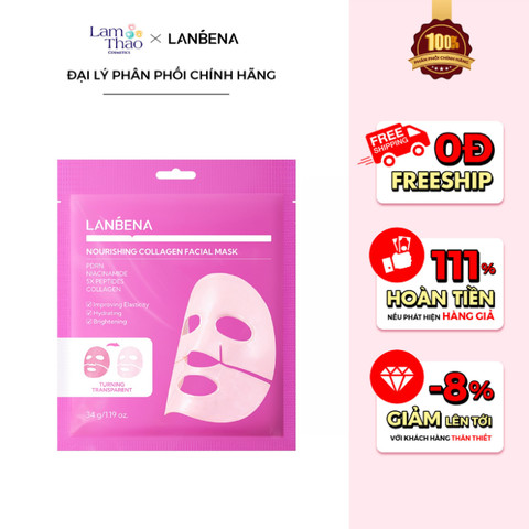  Mặt Nạ Thạch Cấp Ẩm Sâu & Nuôi Da Căng Mọng Lanbena Nourishing Collagen Facial Mask 