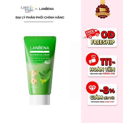  Kem Tẩy Lông Cơ Thể Nha Đam Dịu Nhẹ Lanbena Hair Removal Cream 