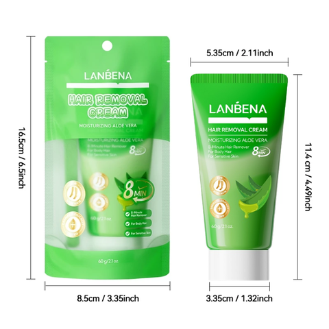  Kem Tẩy Lông Cơ Thể Nha Đam Dịu Nhẹ Lanbena Hair Removal Cream 