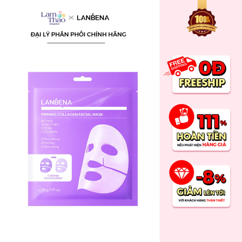  Mặt Nạ Thạch Hỗ Trợ Nâng Cơ & Dưỡng Da Săn Chắc Lanbena Firming Collagen Facial Mask 