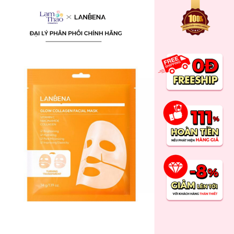  Mặt Nạ Thạch Hỗ Trợ Dưỡng Sáng & Săn Chắc Cho Da Lanbena Glow Collagen Facial Mask 