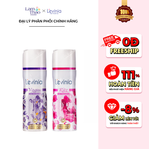  Xịt Khử Mùi Toàn Thân L'evinia Fine Fragrance Body Spray 