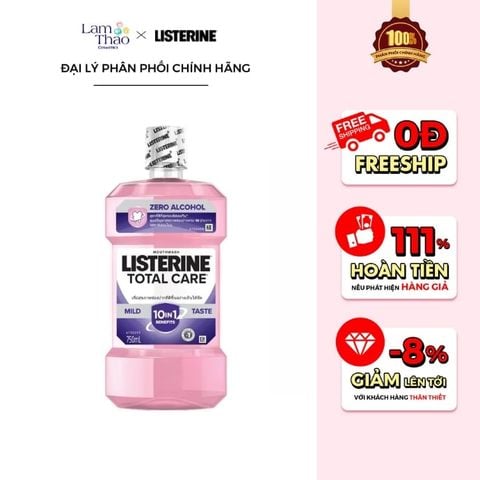  Nước Súc Miệng Listerine Total Care Zero Alcohol Mouthwash 