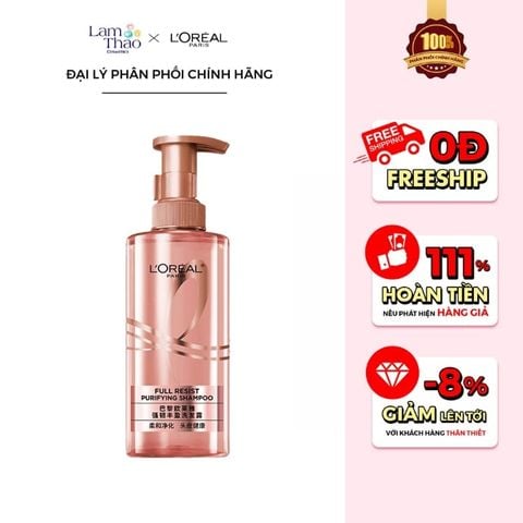  Dầu Gội Giảm Rụng Tóc Loreal Paris Full Resist Purifying Shampoo 
