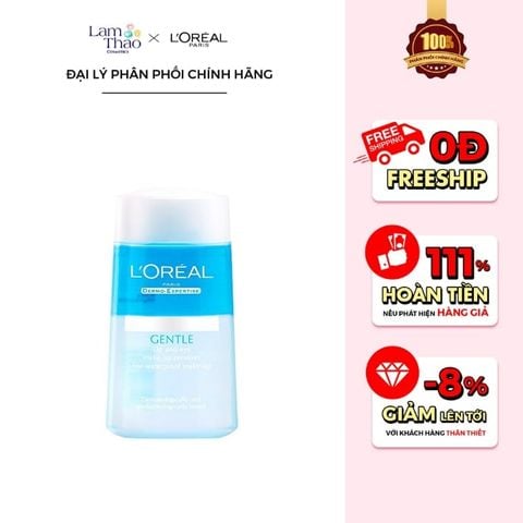  Nước Tẩy Trang Mắt Môi L'Oréa Gentle Lip & Eye Make up Remover 