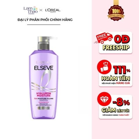  Dầu Gội L’Oréal Paris Elseve Hyaluron Moisture 72H Moisture Filling Shampoo 