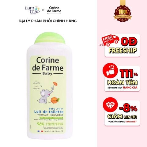  Dưỡng Thể Dưỡng Ẩm Cho Bé Corine De Farme Baby Lotion 