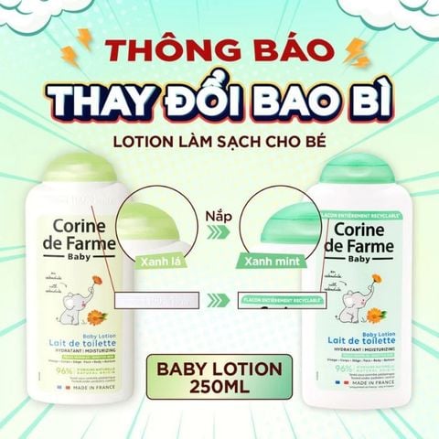  Dưỡng Thể Dưỡng Ẩm Cho Bé Corine De Farme Baby Lotion 