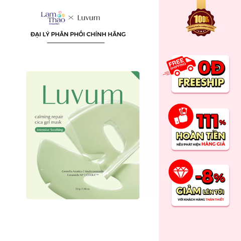  [DUY NHẤT QUẬN 9: DEAL SỐC 30.06 - 09.07 KHI MUA COMBO 3 MASK] Mặt Nạ Thạch Luvum Calming Repair Cica Gel Mask 