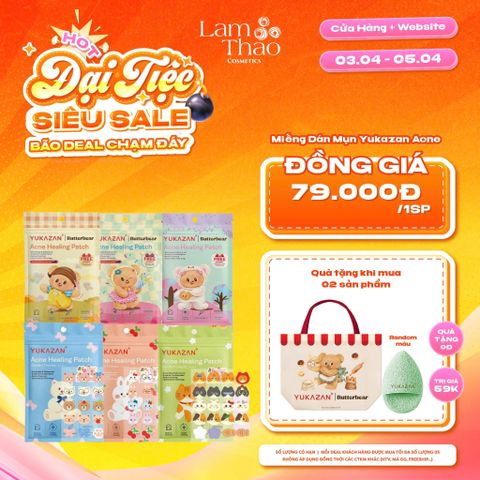  [DEAL SỐC 03.04 - 05.04 MUA 02 TẶNG TÚI TOTE + MÚT YUKAZAN] Miếng Dán Mụn Yukazan Acne 