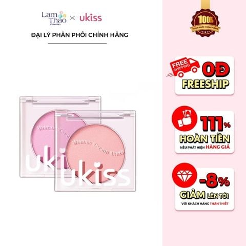  Má Hồng Dạng Kem Ukiss Temp Code Mousse Cream Blush 