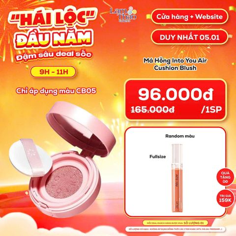  [FLASH SALE 05.01 KHUNG 9H - 11H MUA MÀU CB05 TẶNG 01 SON BÓNG INTO YOU] Má Hồng Into You Air Cushion Blush 