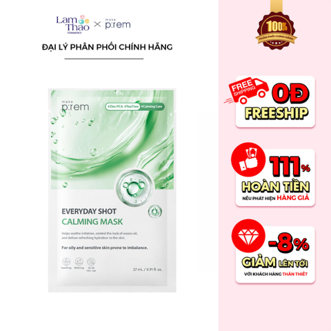  Mặt Nạ Hỗ Trợ Làm Dịu Da Make:Prem Everyday Shot Calming Mask 