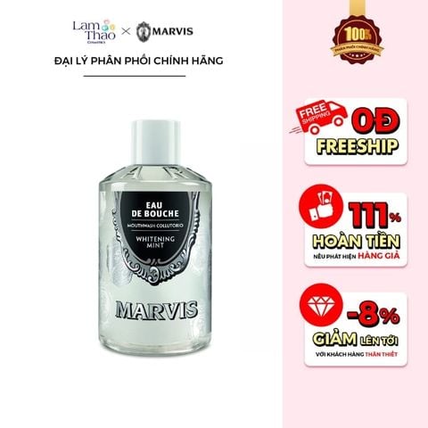  Nước Súc Miệng Marvis Collutorio Whitening Mint 