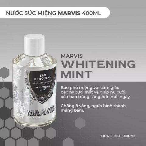  Nước Súc Miệng Marvis Collutorio Whitening Mint 