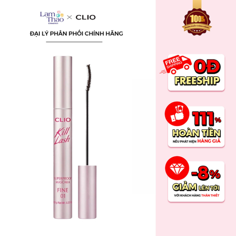  Chuốt Mi Chống Trôi Clio Kill Lash Superproof Mascara Fine 