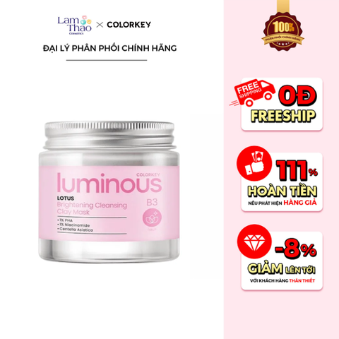  Mặt Nạ Đất Sét Làm Sạch Sáng Da Hoa Sen Colorkey Luminous Lotus Brightening Cleansing Clay Mask 