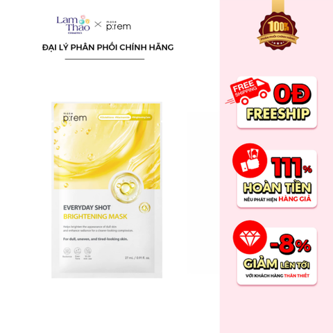  Mặt Nạ Dưỡng Trắng & Làm Sáng Da Make P:rem Everyday Shot Brightening Mask 