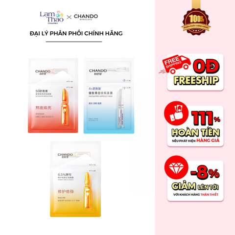  Mặt Nạ Siêu Tinh Chất Kèm Ống Serum Chando Himalaya Ampoule Mask 