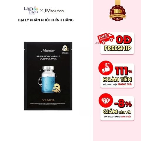  Mặt Nạ Vàng Ba Lớp Cấp Ẩm Và Trẻ Hoá JM Solution H9 Hyraluronic 