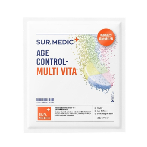  Mặt Nạ Truyền Năng Lượng Và Trẻ Hoá Da Sur.Medic+ Age Control - Multi Vita Sheet Mask 