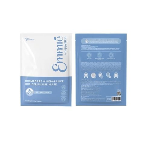  Mặt Nạ Làm Dịu & Phục Hồi Emmie Biomecare & Rebalance Bio-Cellulose B5 + Peptides 